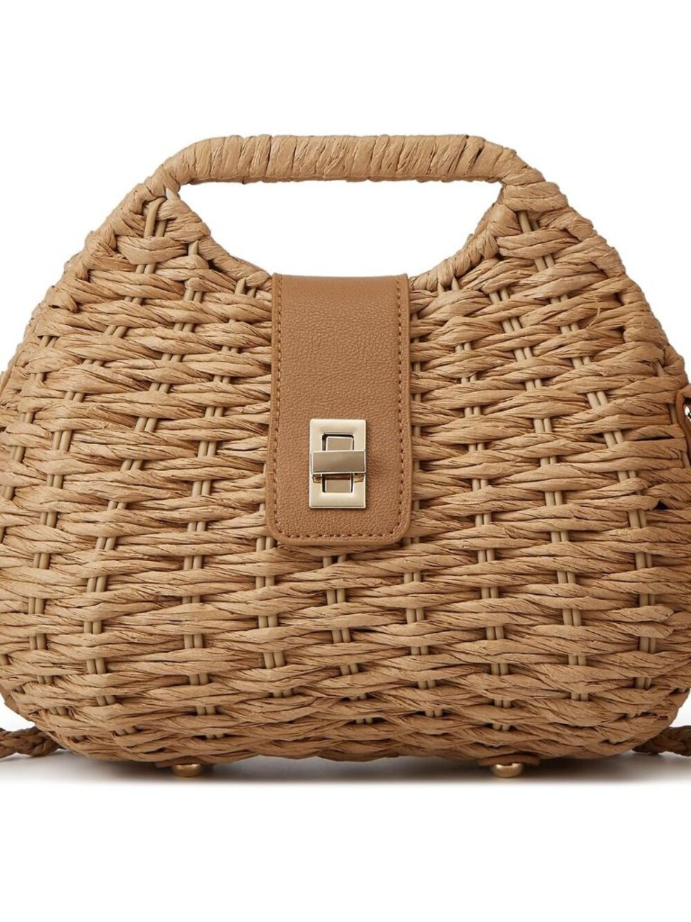 Casual Straw Beach Bags For Women Dumpling Bag Rattan Purses Summer Straw Crossb